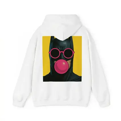 Batman Pink Sunglasses Bubblegum Yellow Background