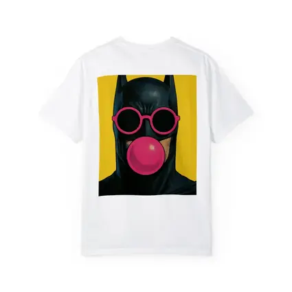 Batman Pink Sunglasses Bubblegum Yellow Background