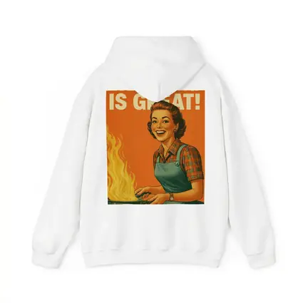 Everything Is Great Retro Housewife Kitchen Fire
