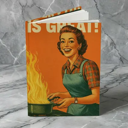 Everything Is Great Retro Housewife Kitchen Fire