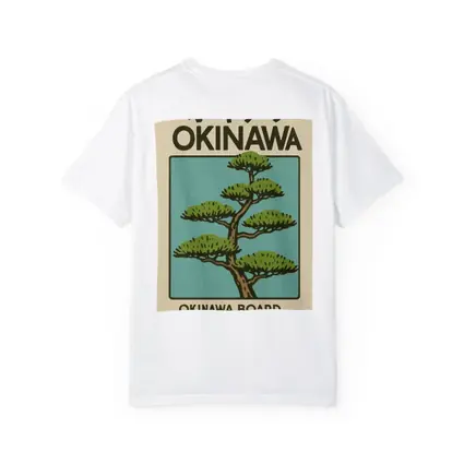 Okinawa Japan Pine Tree Tourism Retro Art