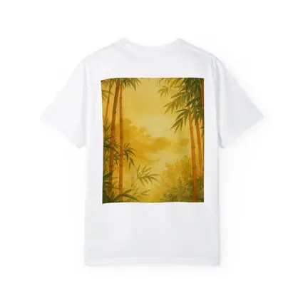 Golden Bamboo Forest Watercolor Japanese Art
