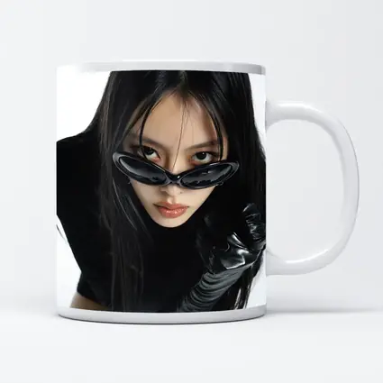 Asian Woman Black Sunglasses Leather Gloves Portrait