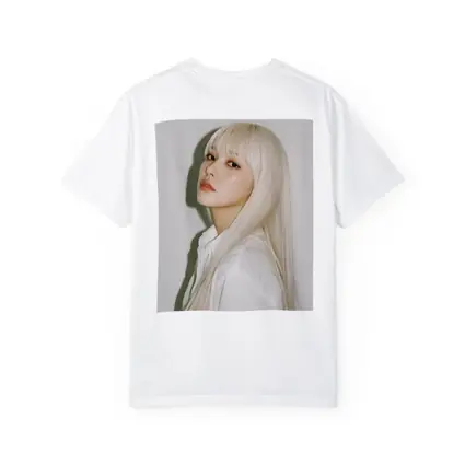 Platinum Blonde Hair Woman White Background Portrait