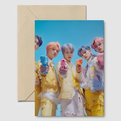 K-Pop Group Yellow Outfits Blue Sky