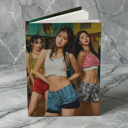 K-Pop Girls Dancing in Colorful Studio