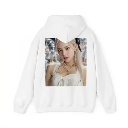 K-Pop Girl White Dress Silver Balloons