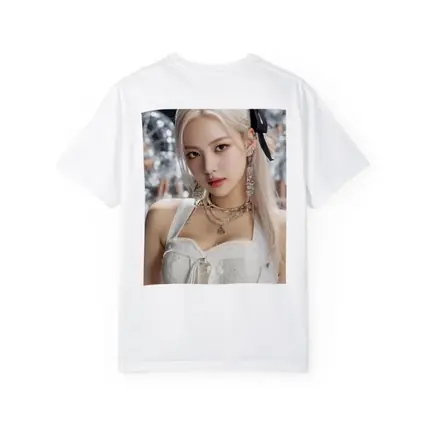 K-Pop Girl White Dress Silver Balloons