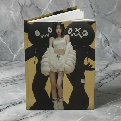 K-Pop Girl Black Monsters Yellow Background