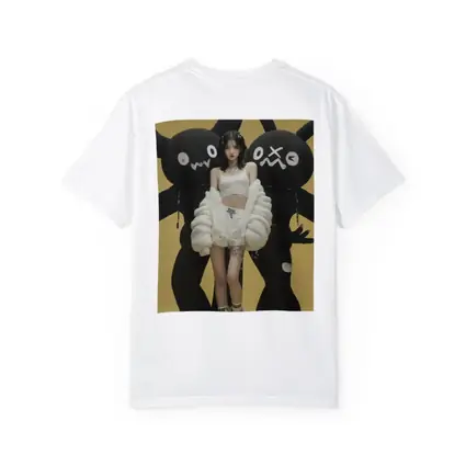 K-Pop Girl Black Monsters Yellow Background