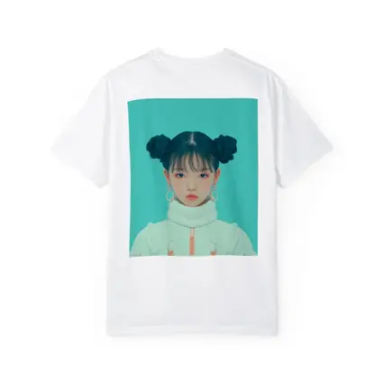 K-Pop Girl Space Jacket Teal Background