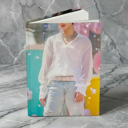 K-Pop Young Man Colorful Pastel Background