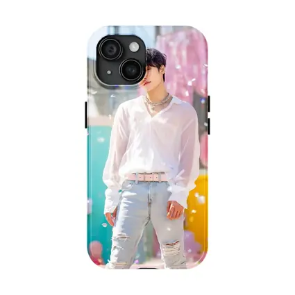 K-Pop Young Man Colorful Pastel Background