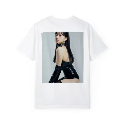 Bunny Girl Black Latex Costume White Background