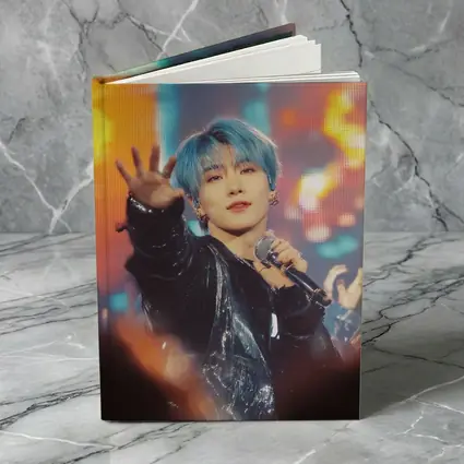 Blue Haired K-Pop Artist Stage Performance