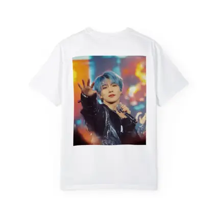 Blue Haired K-Pop Artist Stage Performance