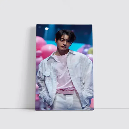 Young Korean Man Pastel Balloon Studio Background