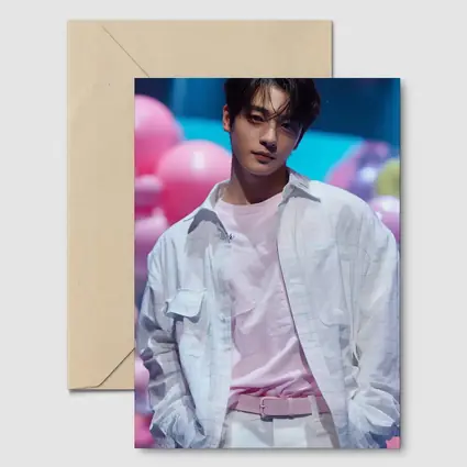 Young Korean Man Pastel Balloon Studio Background