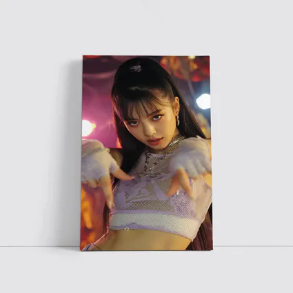 K-Pop Idol Girl Purple Stage Performance