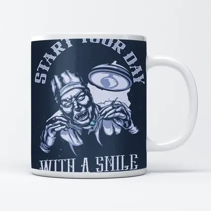 Start Your Day With A Smile Dark Illustration