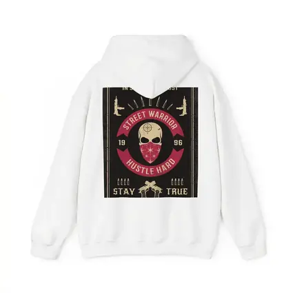 Street Warrior Skull Hustle Hard Dark Grunge