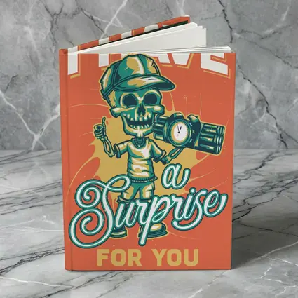 Skeleton Skull Holding Bomb Retro Grunge