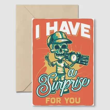 Skeleton Skull Holding Bomb Retro Grunge