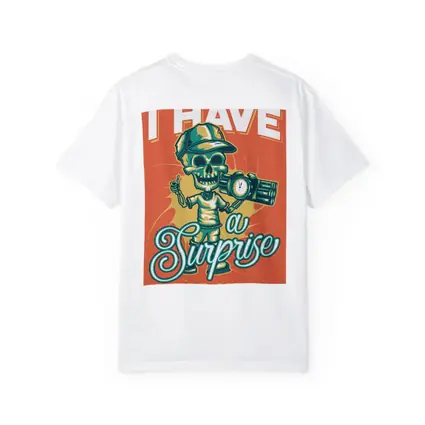 Skeleton Skull Holding Bomb Retro Grunge