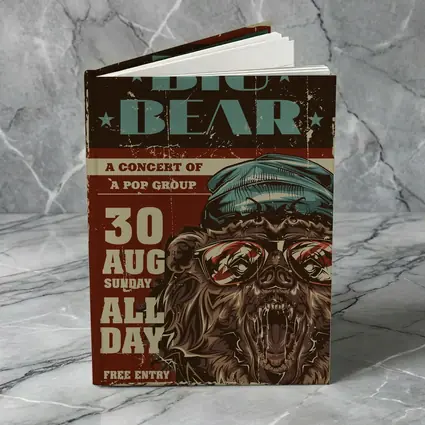 Big Bear Concert Retro Grunge Poster Art