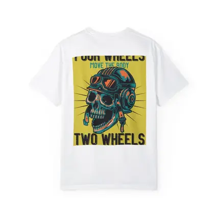 Four Wheels Two Wheels Skull Rider Art