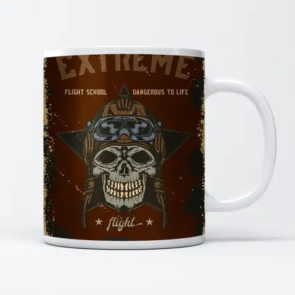 Extreme Flight School Skull Pilot Helmet Art