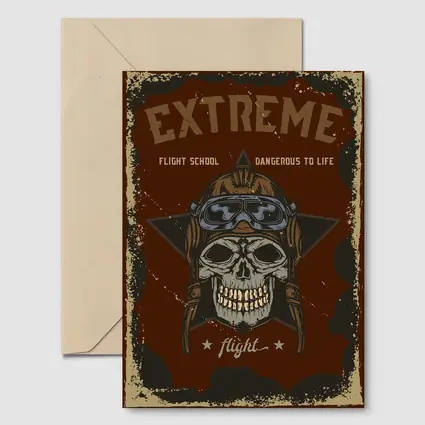 Extreme Flight School Skull Pilot Helmet Art