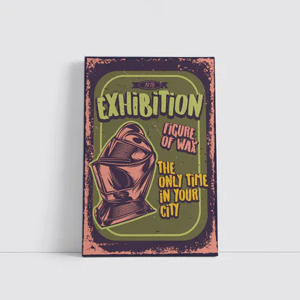 Retro Exhibition Figure of Wax Poster