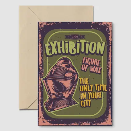 Retro Exhibition Figure of Wax Poster