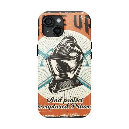 Rise Up Knight Helmet Crossed Swords Vintage