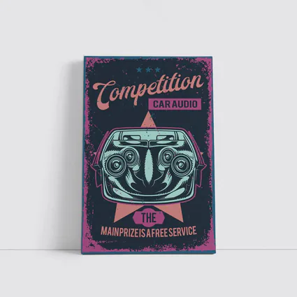 Competition Car Audio Retro Poster Art