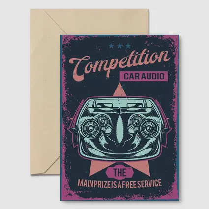 Competition Car Audio Retro Poster Art