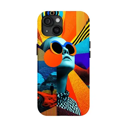 Retro Collage Woman Sunglasses Psychedelic Pop Art