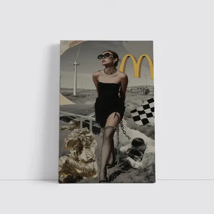 Fashion Woman Collage Pop Art Style