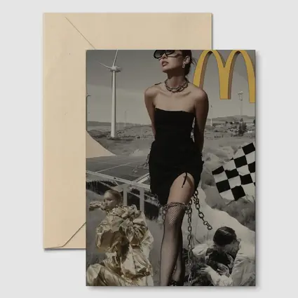 Fashion Woman Collage Pop Art Style