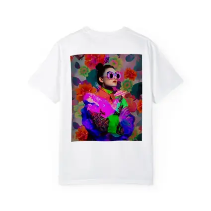 Neon Fashion Woman Floral Pop Art