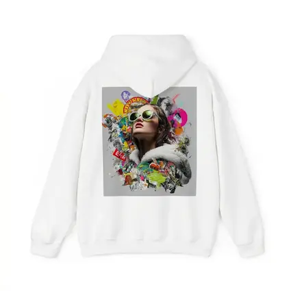 Woman Sunglasses Pop Art Collage Style