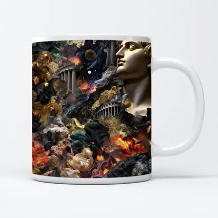 Greek Mythology Collage Gold Cosmic Chaos