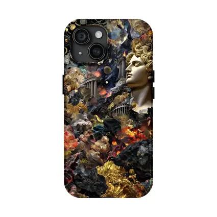 Greek Mythology Collage Gold Cosmic Chaos
