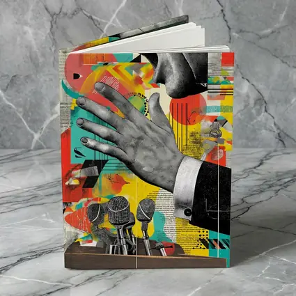 Political Speaker Collage Pop Art Illustration