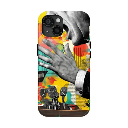 Political Speaker Collage Pop Art Illustration