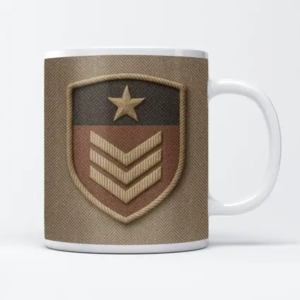 Military Sergeant Rank Badge Embroidered Shield