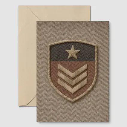 Military Sergeant Rank Badge Embroidered Shield