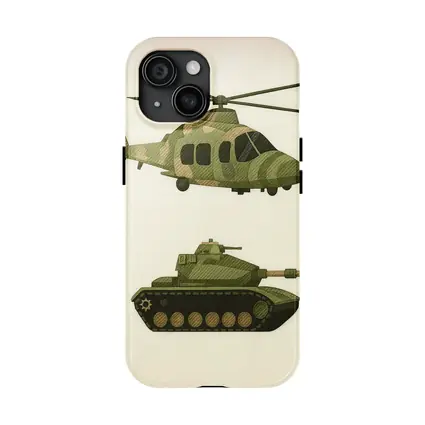 Military Helicopter and Tank Camouflage Art