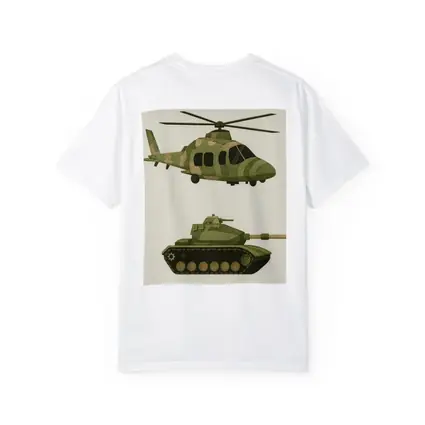 Military Helicopter and Tank Camouflage Art